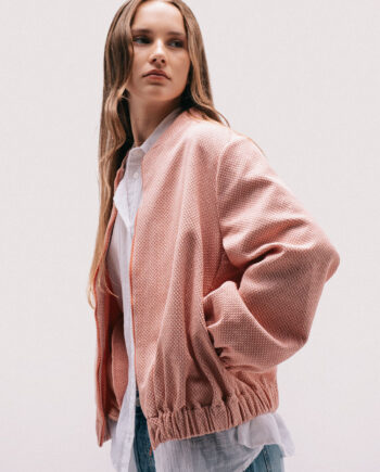 Chaqueta bomber mujer algodón coral