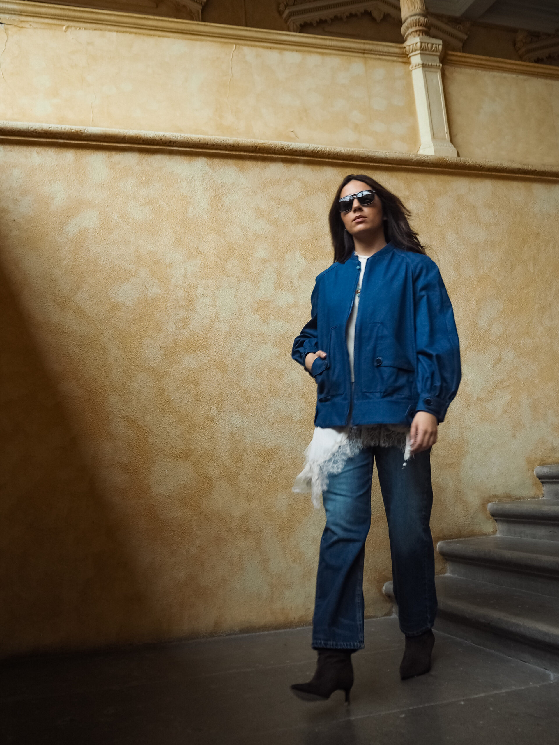 Bomber mujer denim