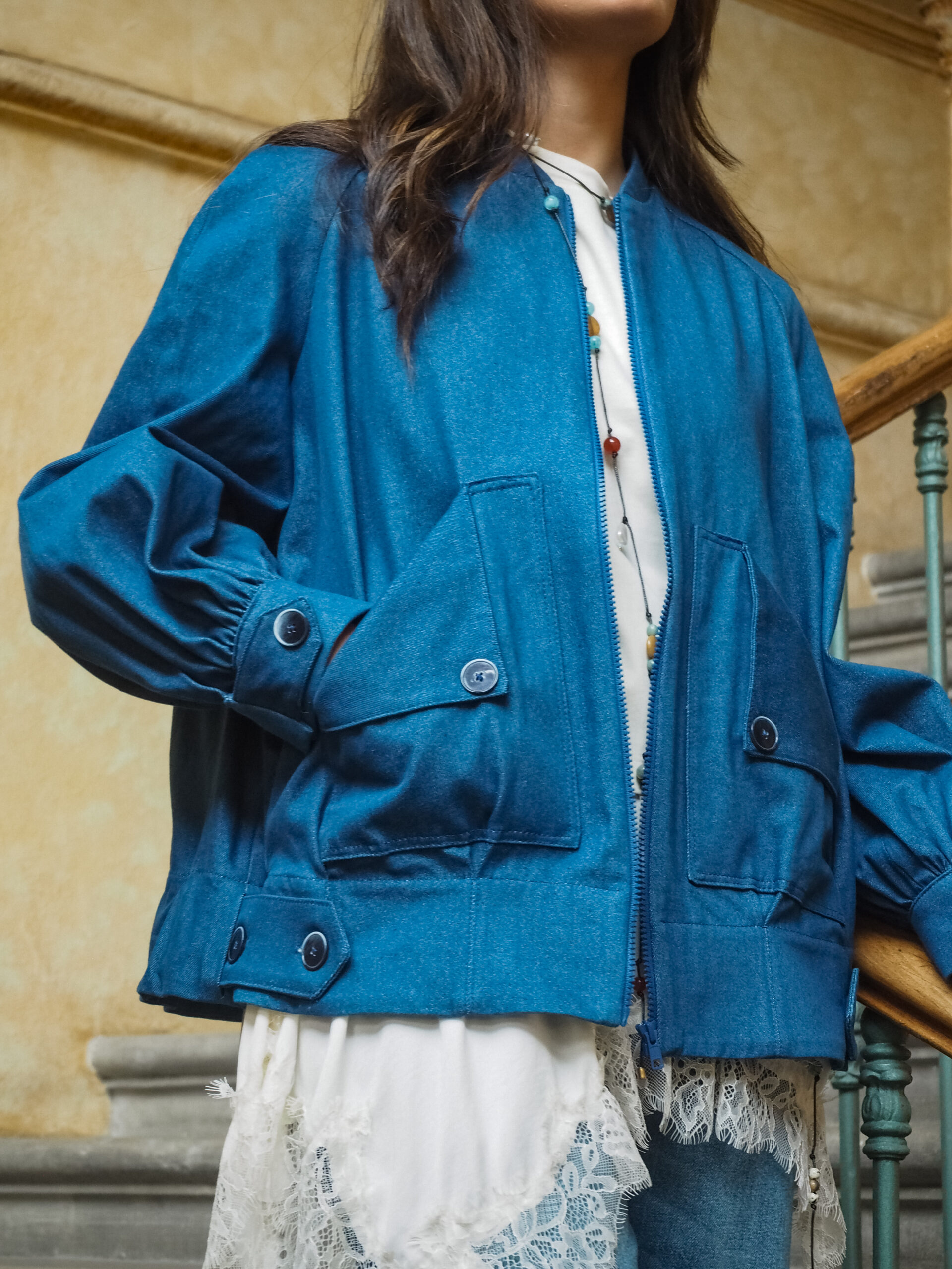Bomber mujer denim