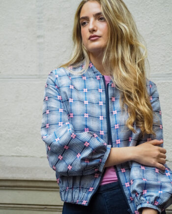 Bomber mujer estampado flores
