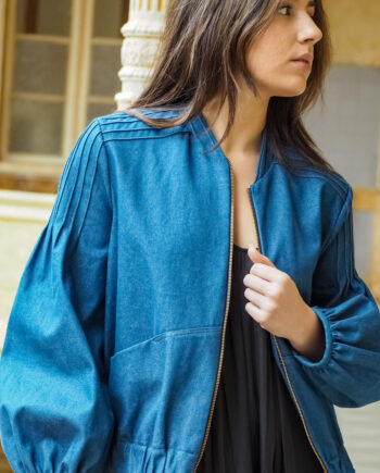 Bomber mujer denim