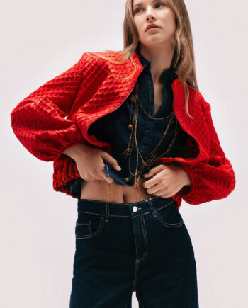 Chaqueta bomber mujer roja