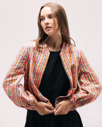 Chaqueta bomber tweed multicolor