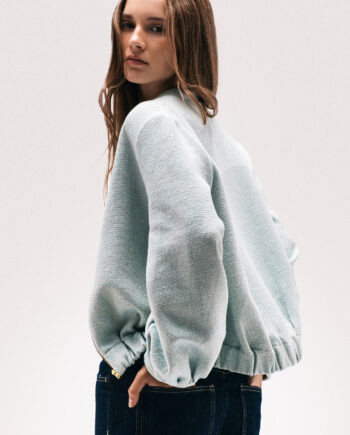 Chaqueta bomber mujer turquesa