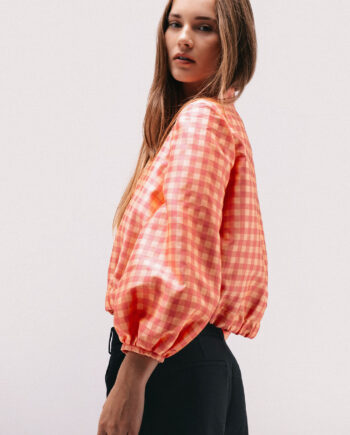 Chaqueta bomber mujer vichy rosa