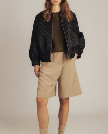 Chaqueta bomber mujer acolchada negra