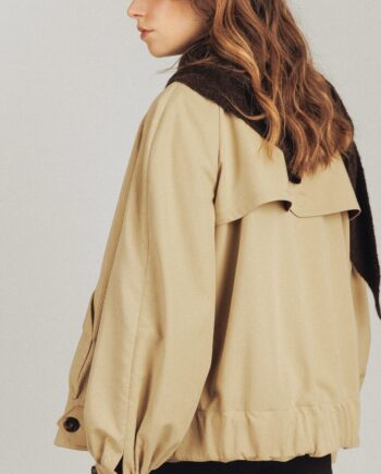 Chaqueta bomber mujer camel