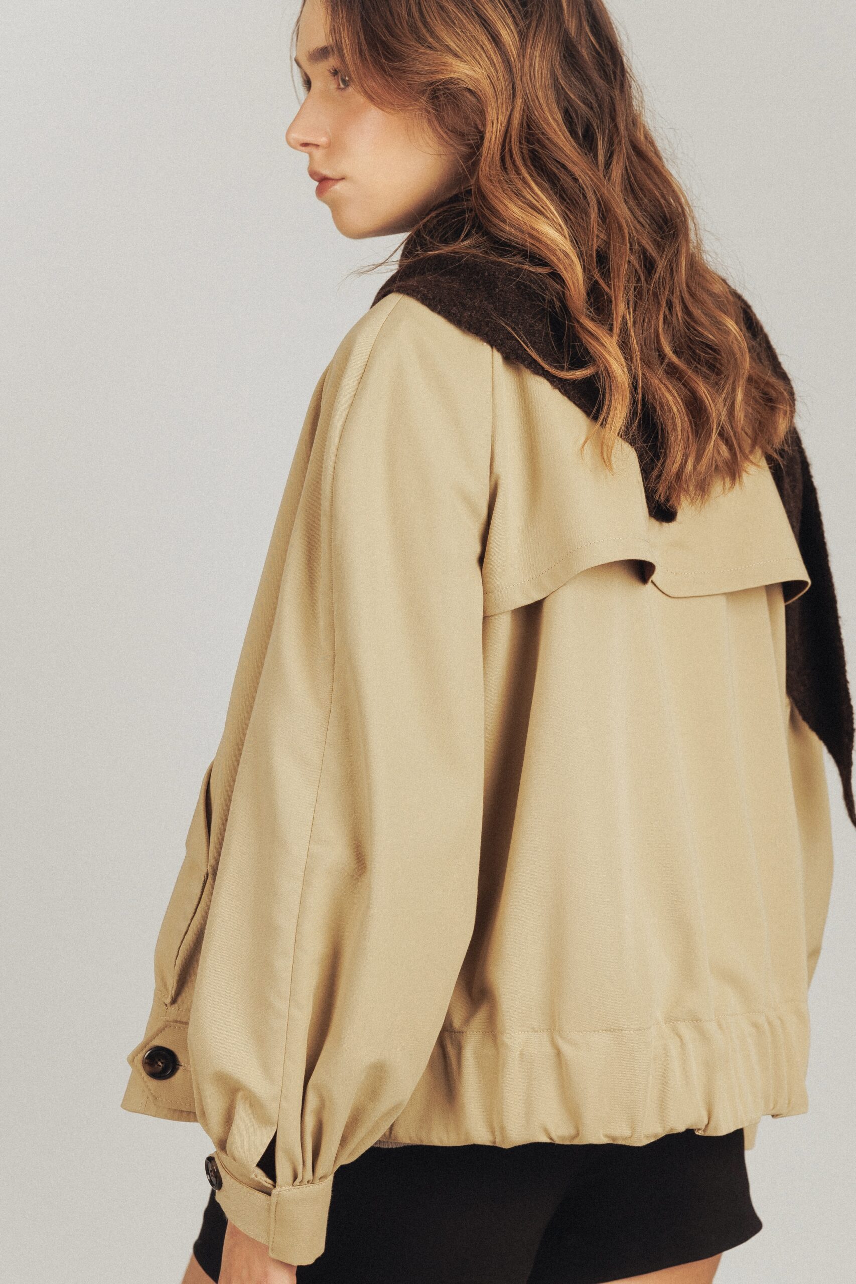 Chaqueta bomber mujer camel