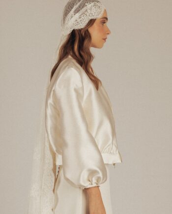 Chaqueta bomber novia brillo