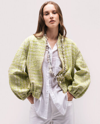 Chaqueta bomber mujer pata de gallo